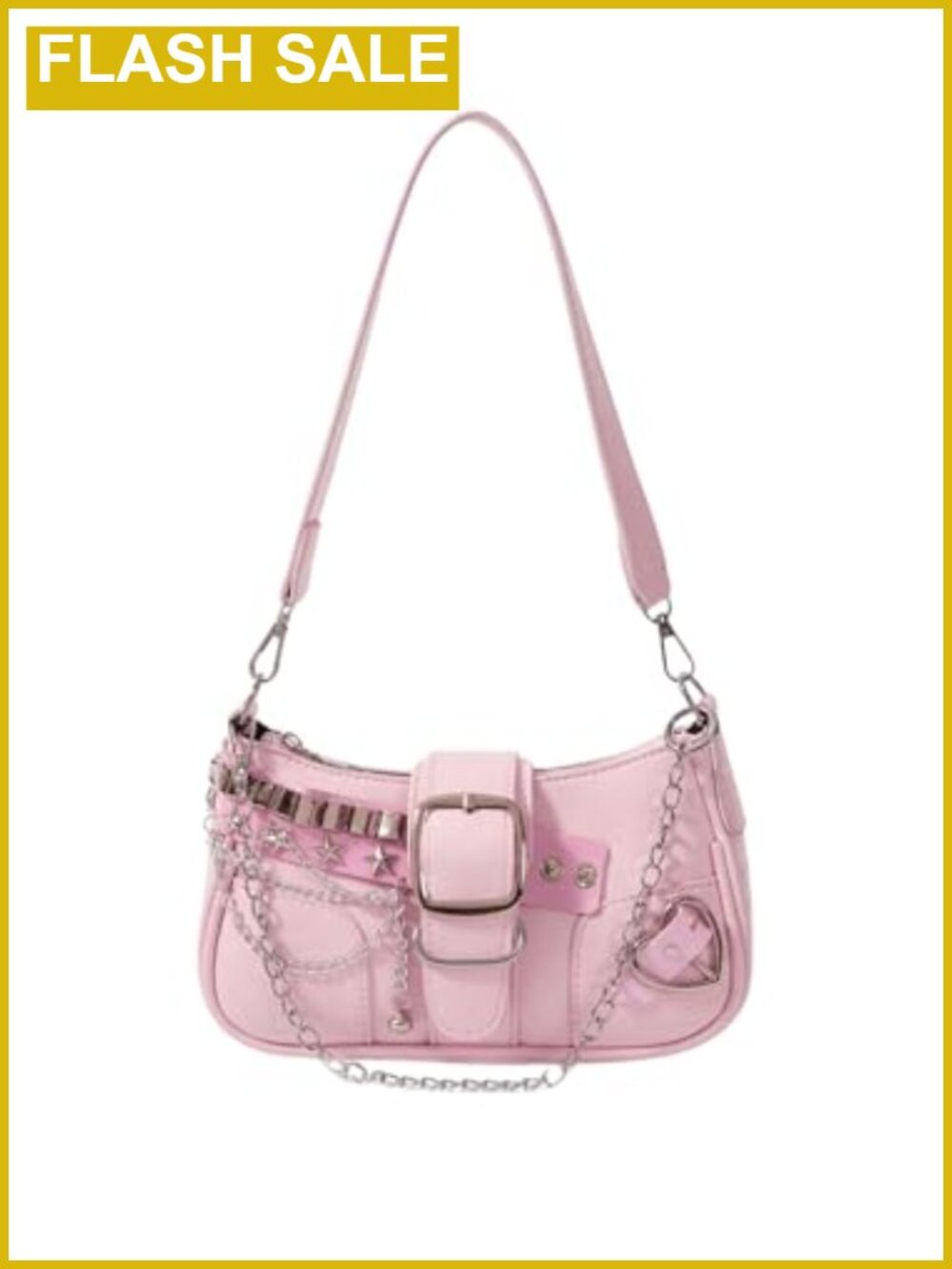 Y2K Star Embroidery Hobo Shoulder Bag PU Leather Top Handle